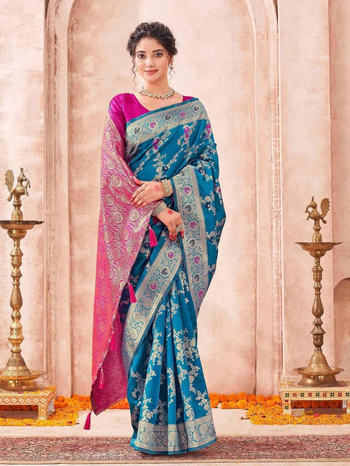 Vasthrlay Weaving Banarasi Dark Saree