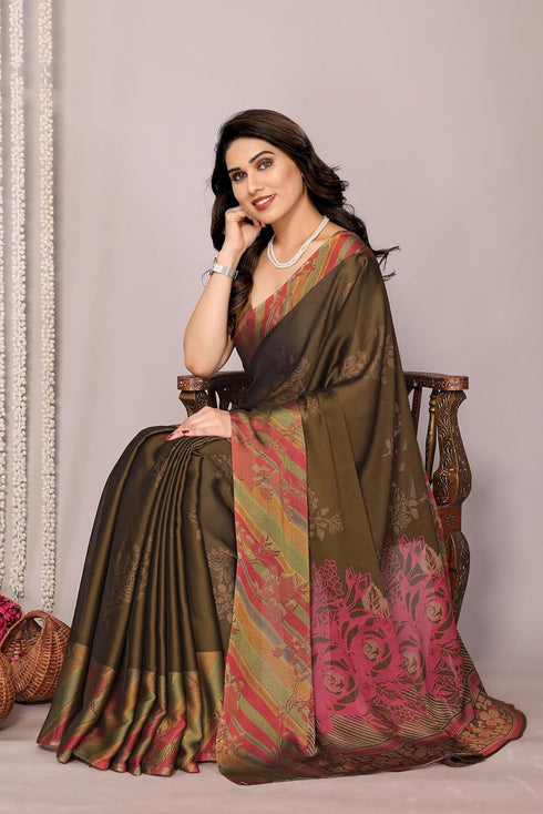 Vasthrlay Fashion Chiffon Georgette Dark Ethnic Wear