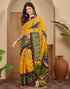 Vasthrlay Womens Printed Unstitched White Saree