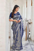 Vasthrlay Banarasi Grey Ethnic Wear