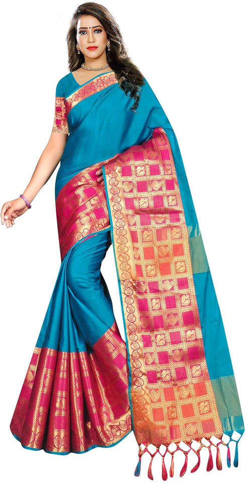 Vasthrlay Jacquard Unstiched Ethnic Wear