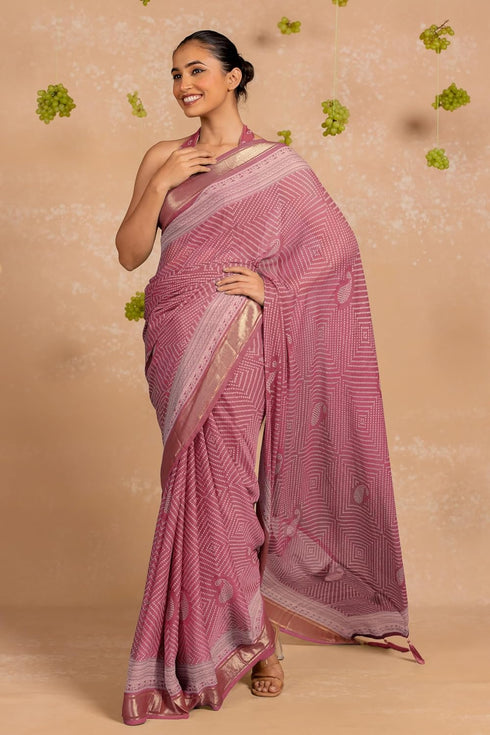 Vasthrlay Fashion Georgette Bandhani Printed Ethnic Wear