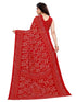 Vasthrlay Georgette Bandhani Printed Maroon Saree
