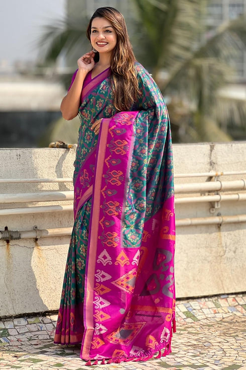 Vasthrlay Kanjivaram Patola Unstitched Ethnic Wear