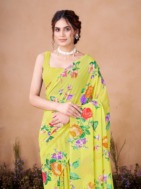 Vasthrlay Georgette Printed Saree