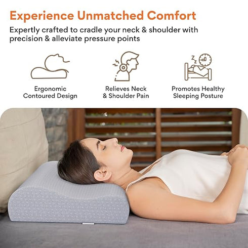FOVERA Cervical Pillow for Neck Pain 2 Years Warranty