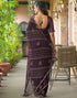 Vasthrlay Georgette Bandhani Unstitched Maroon Saree