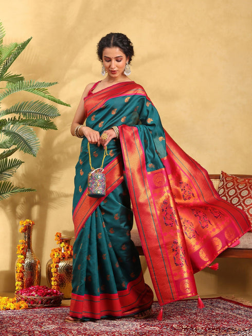 Vasthrlay Banarasi Unstitched Saree