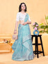 VasthrlayOrganza Printed Unstitched Rani Free Ethnic Wear