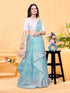 Vasthrlay Organza Printed Unstitched Saree