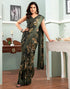 Vasthrlay Georgette Sequence Unstitched Black Saree