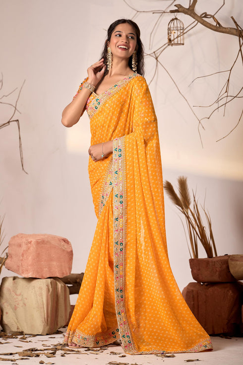 Vasthrlay Embroidery Unstitched Saree