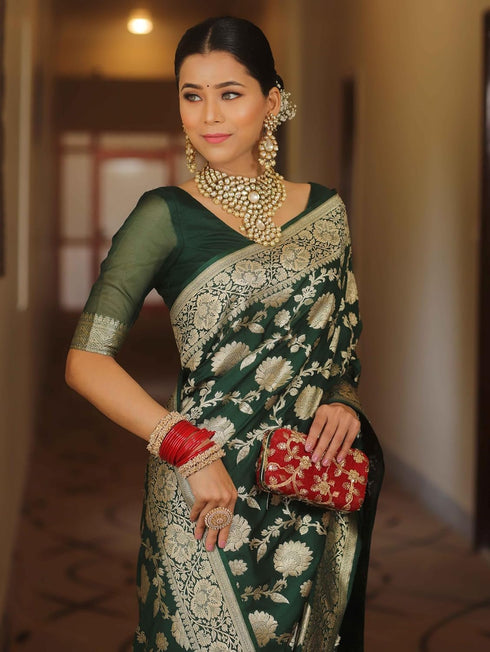 Vasthrlay Saree Kanjivaram Silk Pari Red