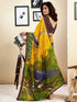 Vasthrlay Womens Printed Unstitched White Saree