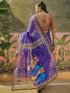 Vasthrlay Womens Printed Beige Saree With Brown Unstitched Blouse Piece