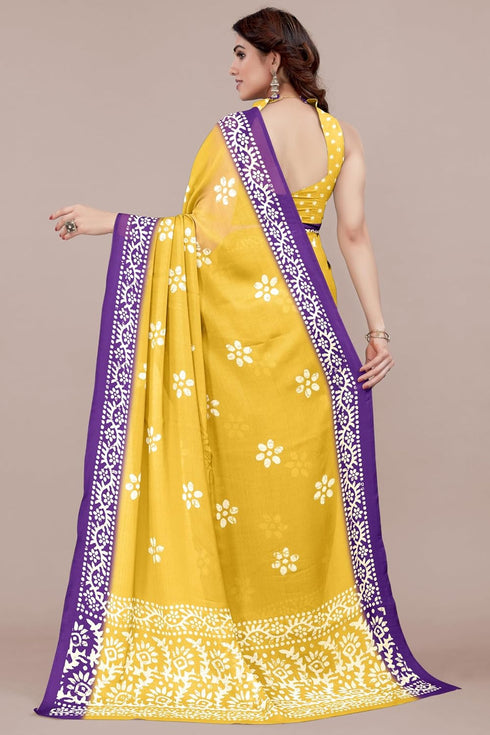 Vasthrlay Fashion Chiffon Printed Parrot Ethnic Wear