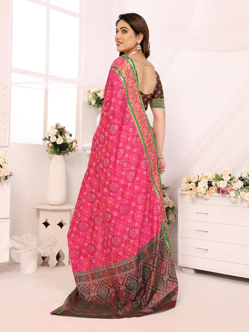 VasthrlayKanjivaram Banarasi Unstitched Rani Free Ethnic Wear