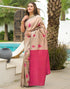 Vasthrlay Banarasi Unstitched Pink Saree