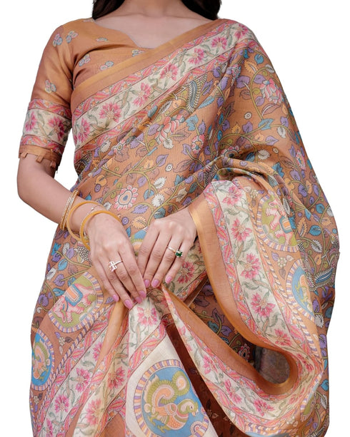 Vasthrlay Handloom Printed Saree