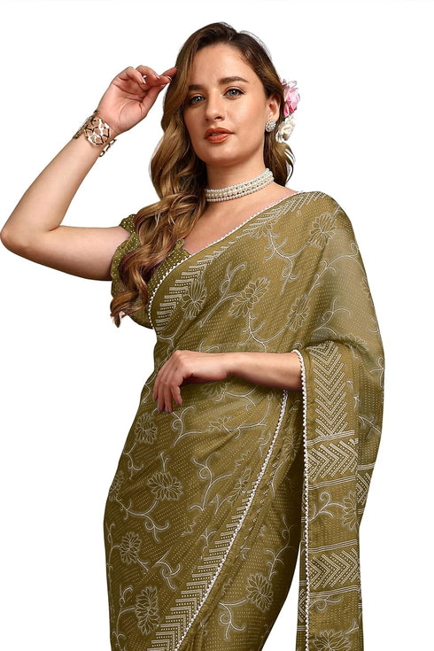 Vasthrlay Fashion Chiffon Printed Ethnic Wear