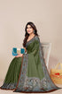 Vasthrlay Fashion Chiffon Georgette Teal Ethnic Wear