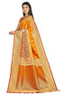 Vasthrlay Banarasi Bridal Orange Ethnic Wear