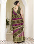 Vasthrlay Chiffon Bandhani Unstitched Pink Saree