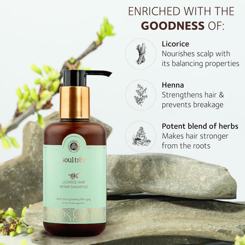 Soul Tree Licorice with Strenghening Bhringraj Hair Repair Shampoo 250ml