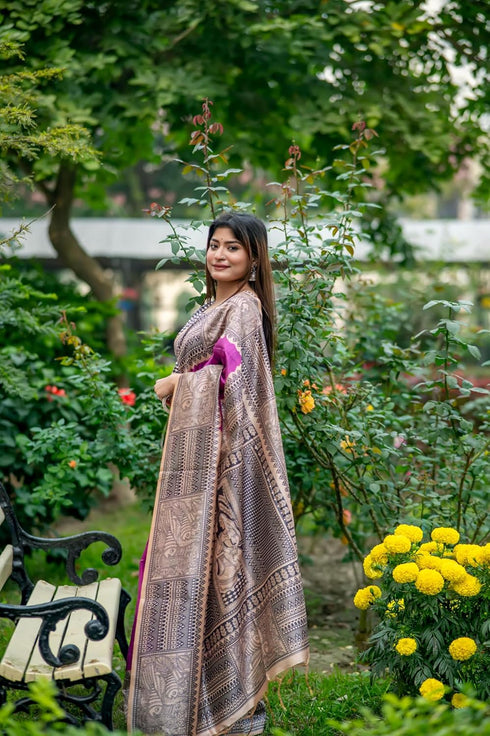 Vasthrlay Tussar Silk Saree