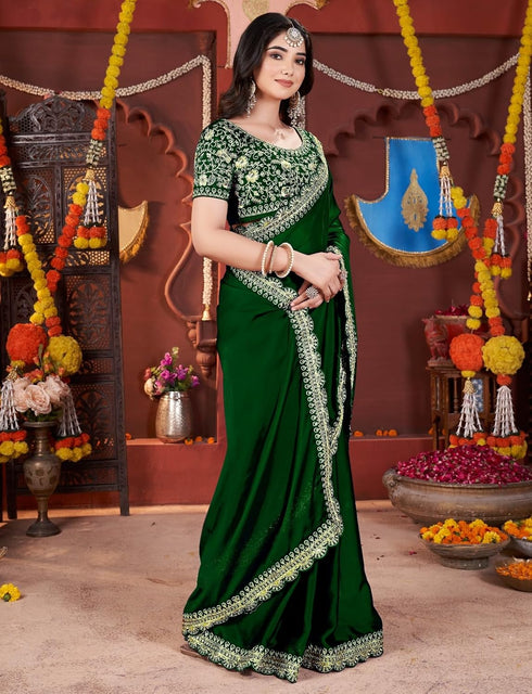 Vasthrlay Embroidered Traditional Mustard