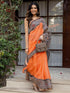 Vasthrlay Womens Printed Unstitched Multicolor Saree
