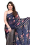 Vasthrlay Fashion Chiffon Printed Grey Ethnic Wear