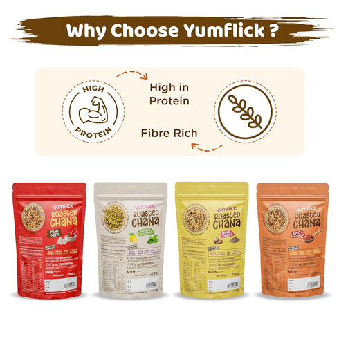 Yumflick Roasted Chana With Skin Combo Pack