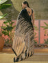 Vasthrlay Womens Printed Unstitched Beige Saree