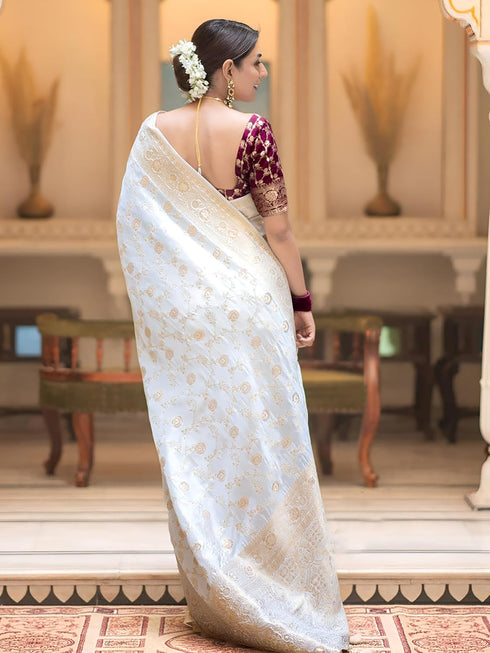Vasthrlay Kanjivaram Banarasi Wedding Sari Az Ys Shayani Saree