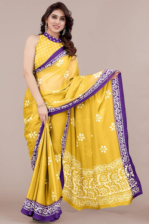 Vasthrlay Fashion Chiffon Printed Parrot Ethnic Wear