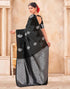 Vasthrlay Kanjivaram Jacquard Unstitched Mustard Saree