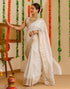 Vasthrlay Special Weaving Unstitched Off White Saree