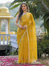 Vasthrlay Sequins Embroidery Peach Saree