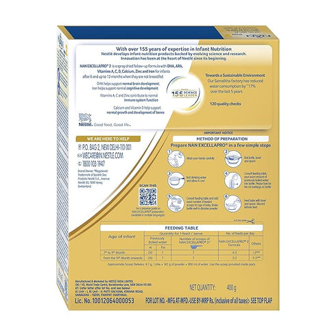 Nestle Excellapro Nan | Stage 2 | Follow-Up Formula Milk Powder