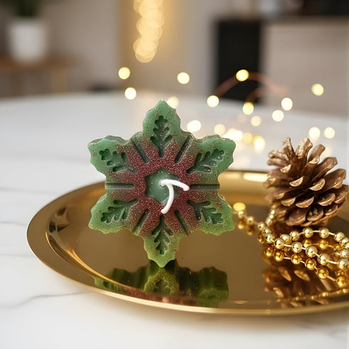 Christmas Snowflake Candle