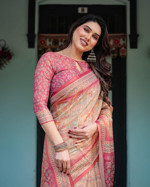 Vasthrlay Traditional Designer Off White Saree
