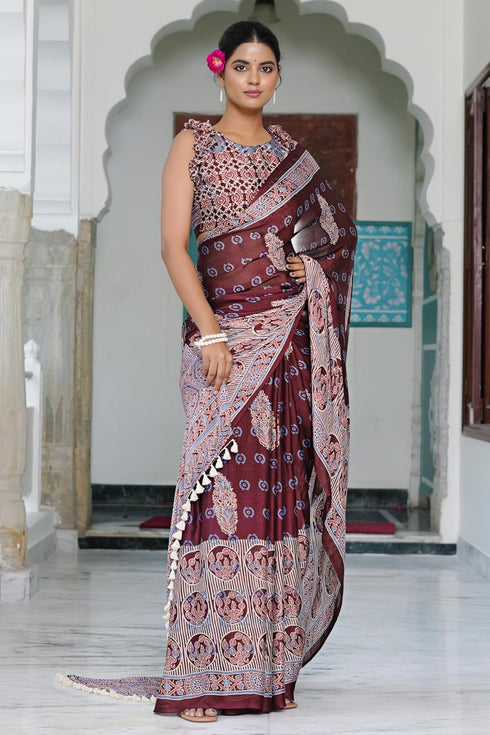 Vasthrlay Fashion Chiffon Printed Ethnic Wear