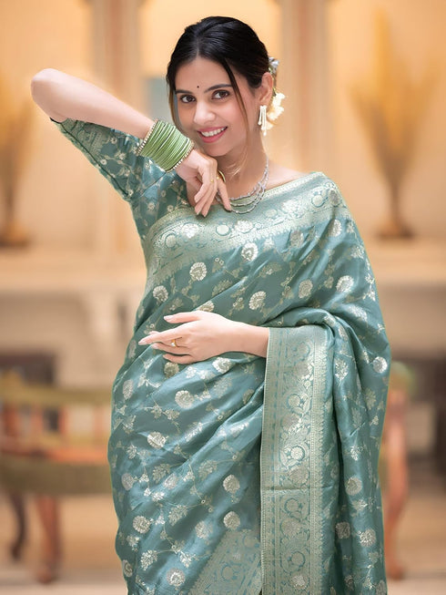Vasthrlay Kanjivaram Banarasi Wedding Sari Az Ys Shayani Saree