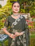 Vasthrlay Georgette Embroidery Dark Saree