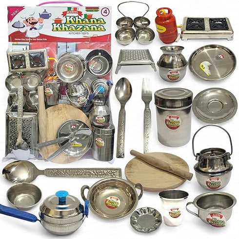 SHAKTISM Steel Kitchen Set Toys for Kids