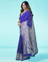 Vasthrlay Banarasi Jacquard Unstitched Yellow Saree