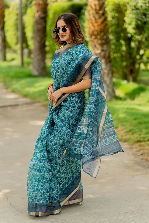 Vasthrlay Fashion Polyester Printed Dusty Ethnic Wear