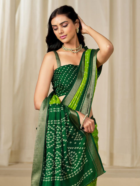Vasthrlay Bandhani Border Saree