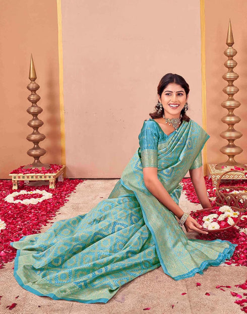 Vasthrlay Kanjivaram Jacquard Unstitched Mustard Saree